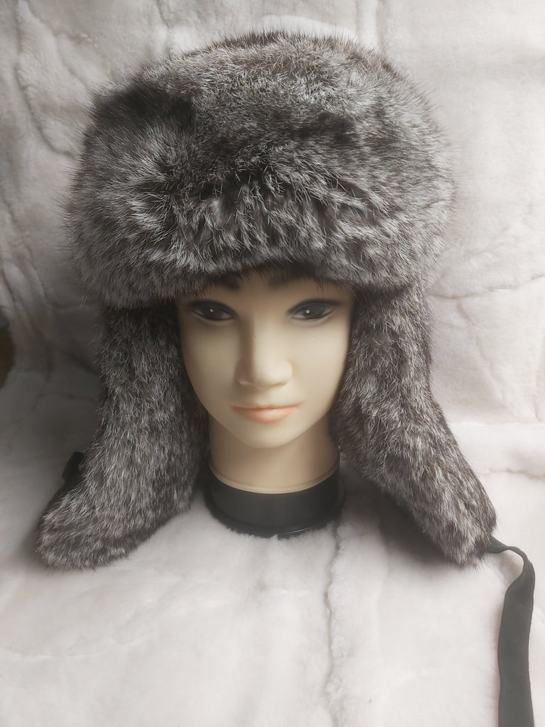 Natúr szürke színű, kézműves uniszex szőrme usánka